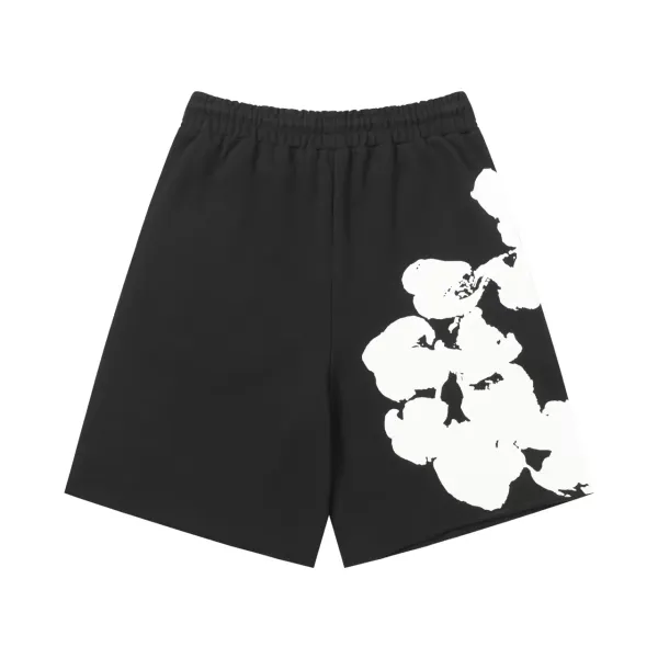 Off-White Cotton Poplin Shorts Black White Abstract Print Shorts - 21