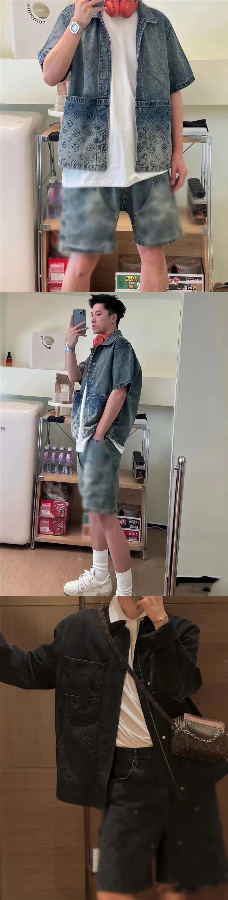 Classic workwear denim shorts photo 7