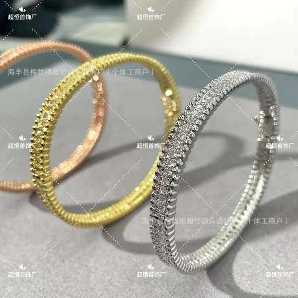 Design Crystal-Embellished Bangle Silver Bracelet Jewelry - 3