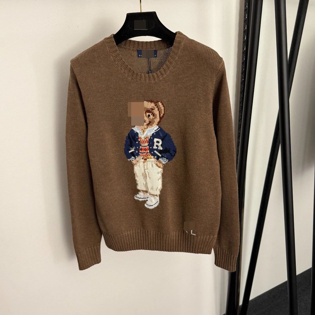 Bear Jacquard Wool Blend Knit Sweater photo 7