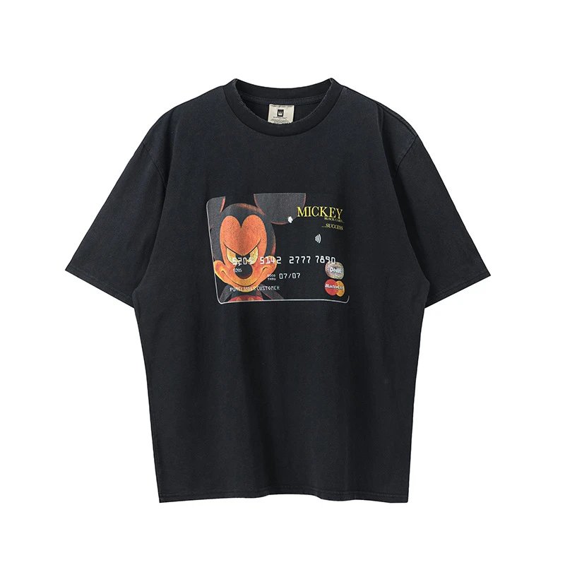 Washed Vintage Portrait High Street American Couple T-Shirt photo 6