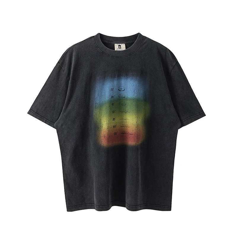 Washed Vintage Portrait High Street American Couple T-Shirt photo 2