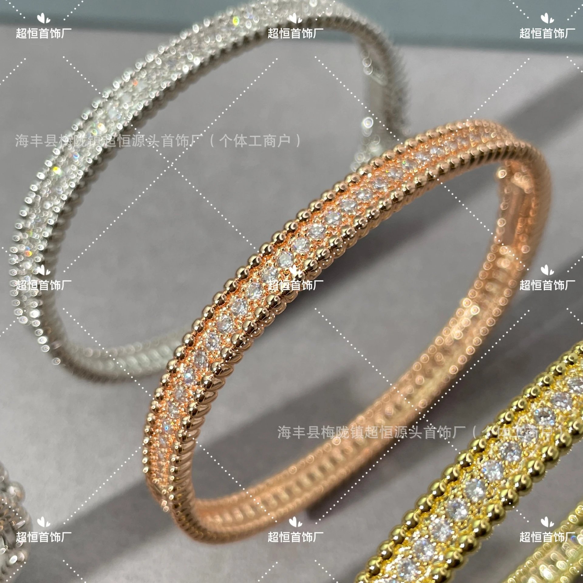 Design Crystal-Embellished Bangle Silver Bracelet Jewelry - 6