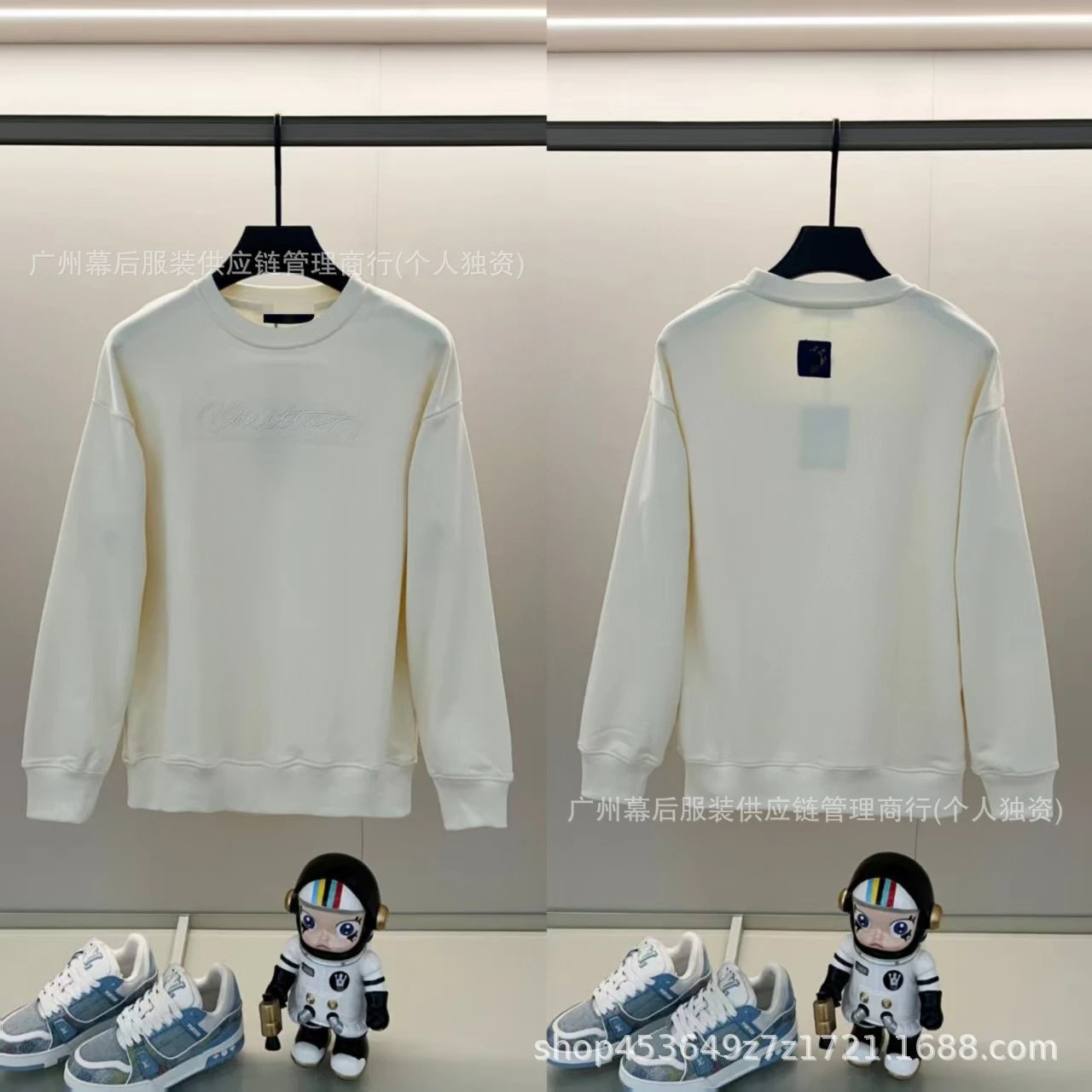 Relaxed Ombre Crew Neck Hoodie photo 8