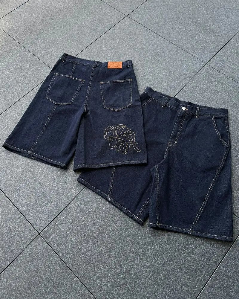 Embroidered Letter Shorts photo 5