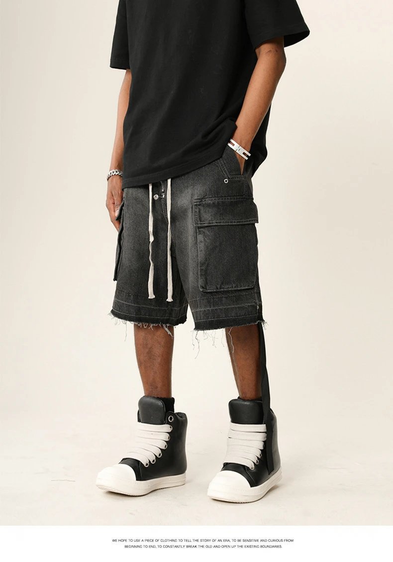 Gradient Washed Denim Shorts photo 8
