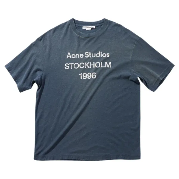 Acne Studios Stockholm 1996 Graphic T-Shirt Navy - 1
