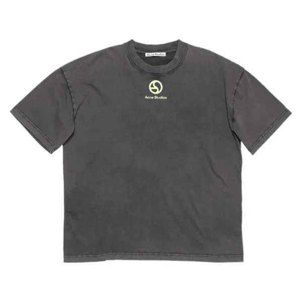 Acne Studios Logo T-Shirt Charcoal Gray T-Shirt - 1