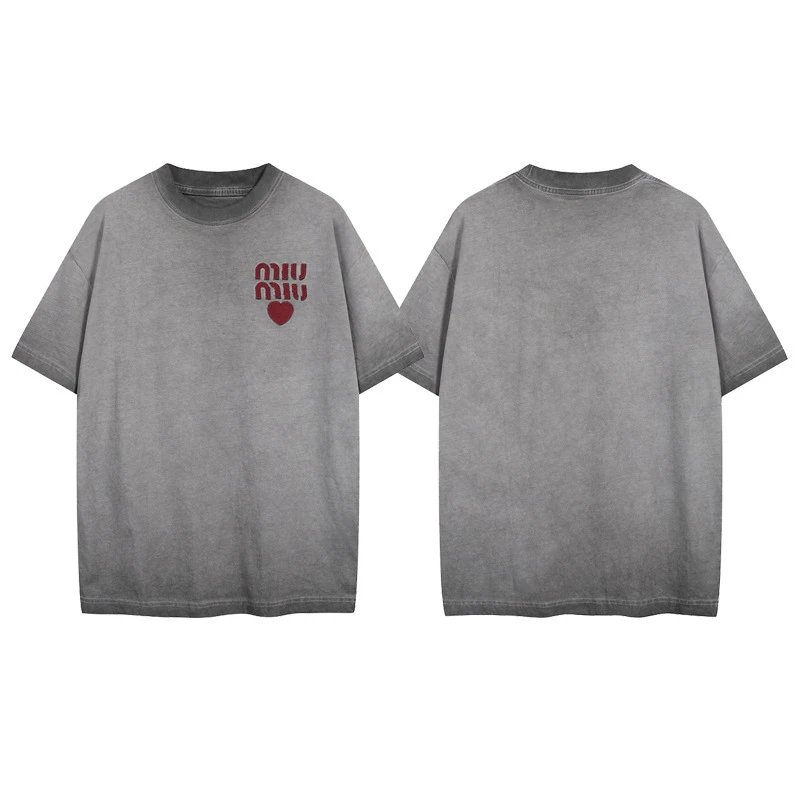 Tie-Dye Embroidered Letter T-Shirt photo 2