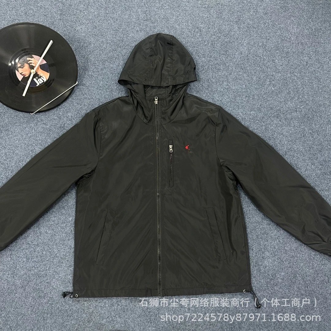 Hooded Windbreaker Embroidery Utility Jacket photo 3