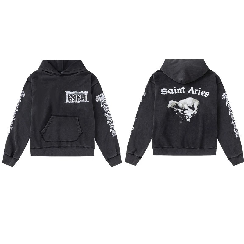 Saint Michael Icon Distressed Hoodie photo 2