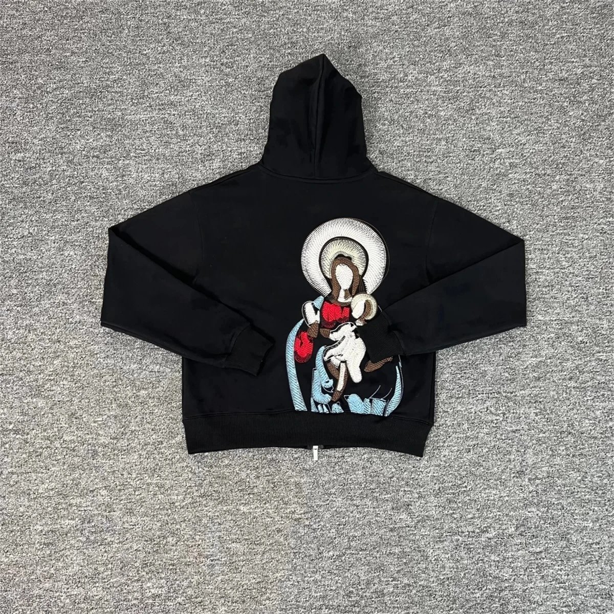 Heavy Embroidered Zip Hoodie