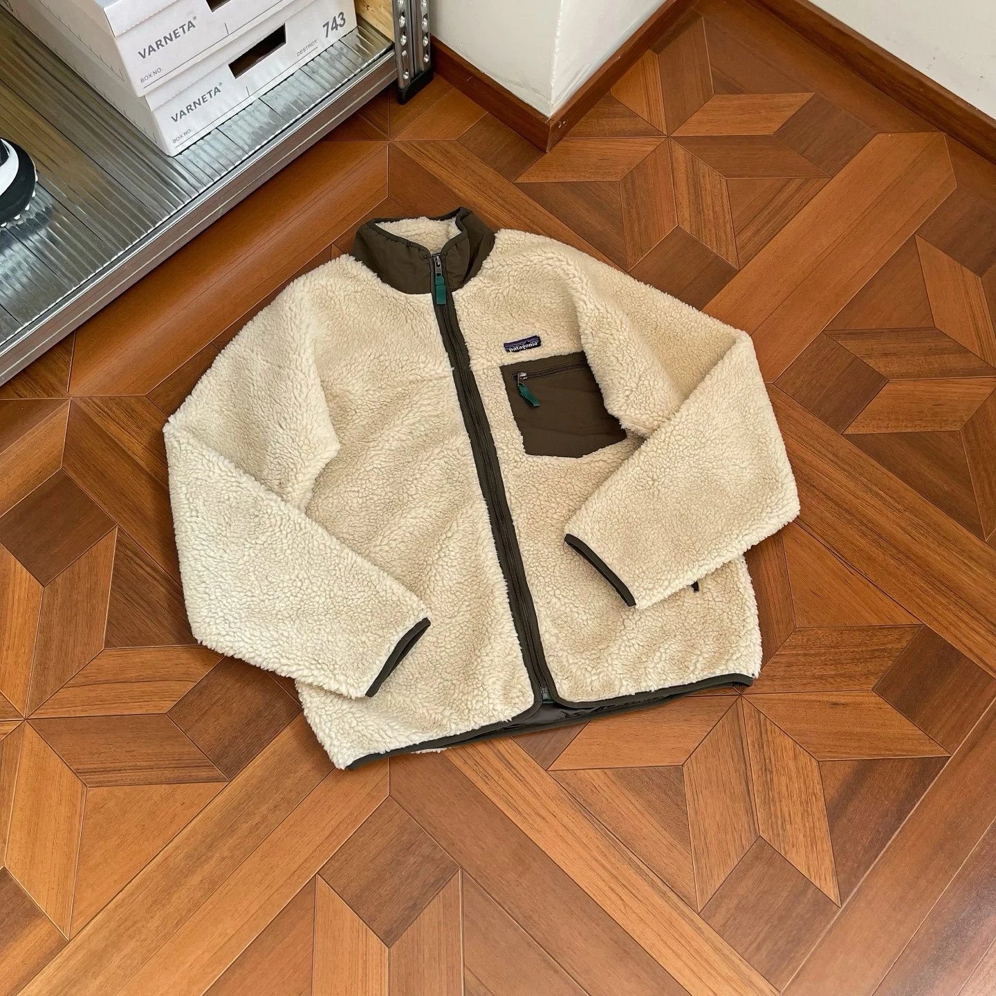 PA Vintage Fleece Sherpa Collar Zip Jacket photo 4