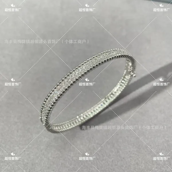 Design Crystal-Embellished Bangle Silver Bracelet Jewelry - 15