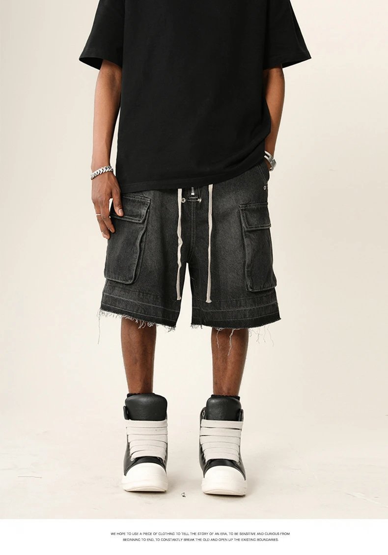Gradient Washed Denim Shorts photo 4