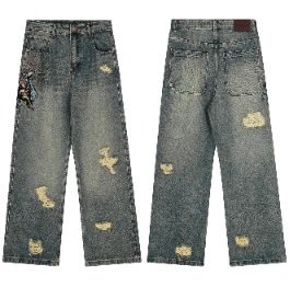 Straight Fit Embroidered Jeans photo 8