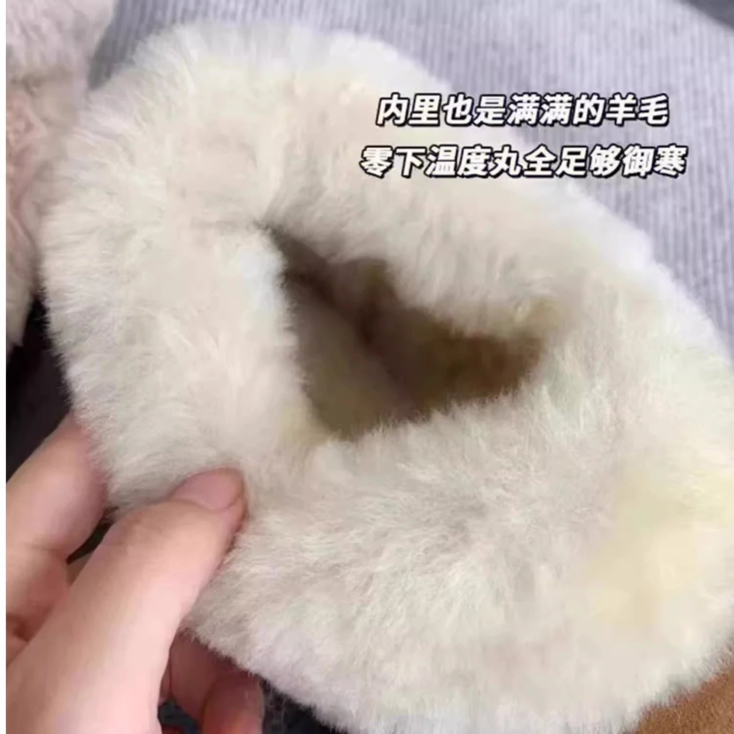 High-Top Fleece-Lined Cotton Shoes photo 4