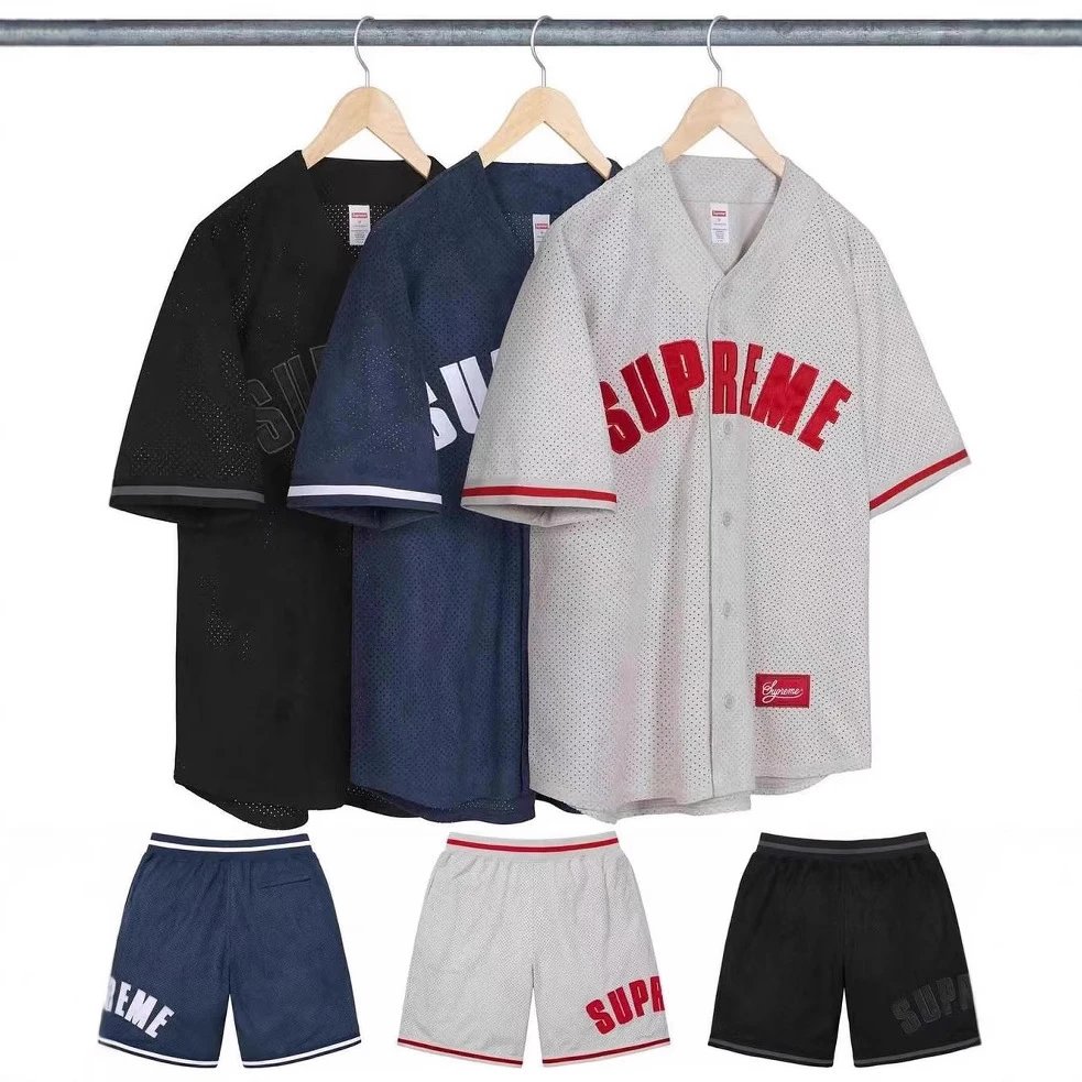 SS25 T-shirt short sleeved breasted summer baseball jersey