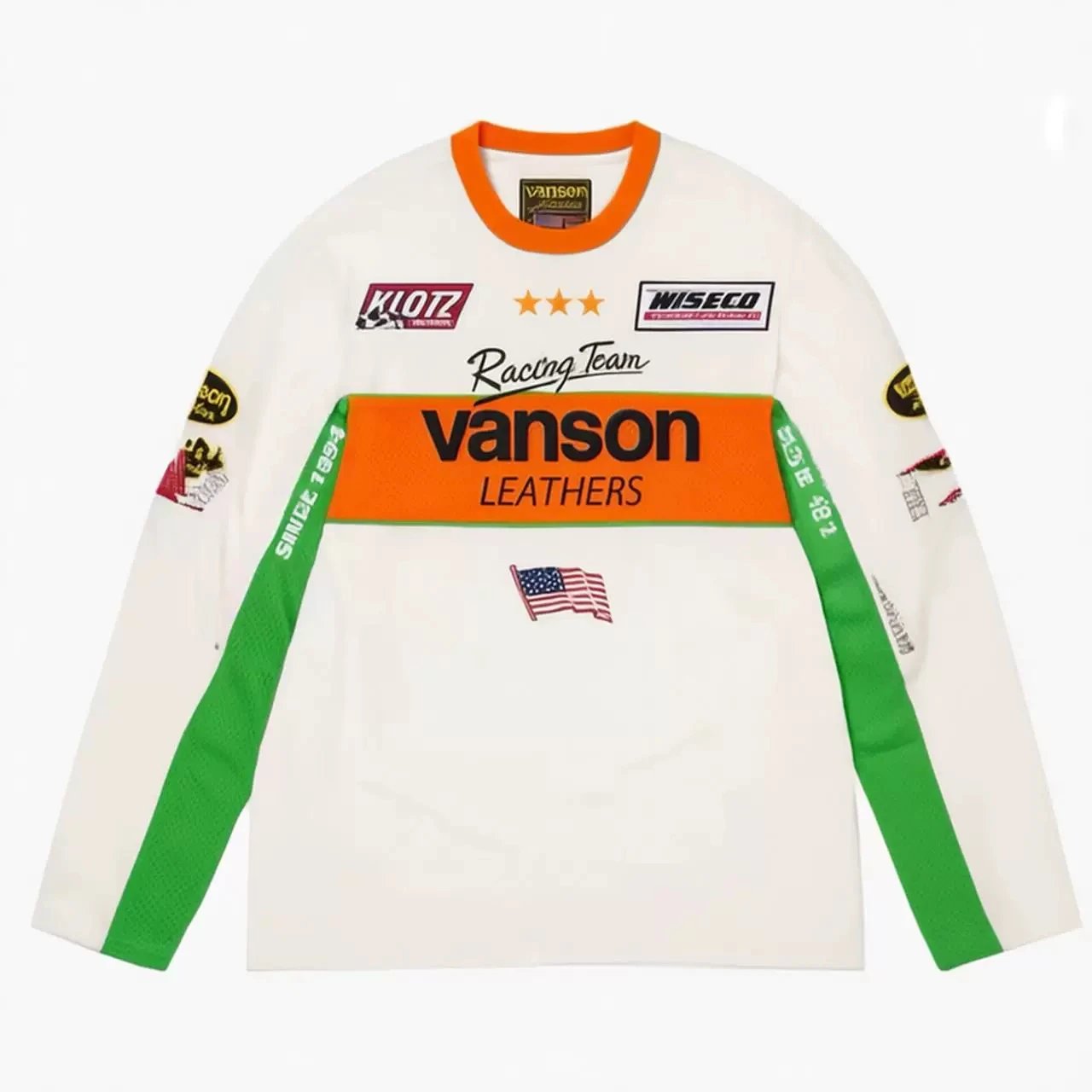 Color Block Embroidered Long Sleeve T-Shirt photo 4