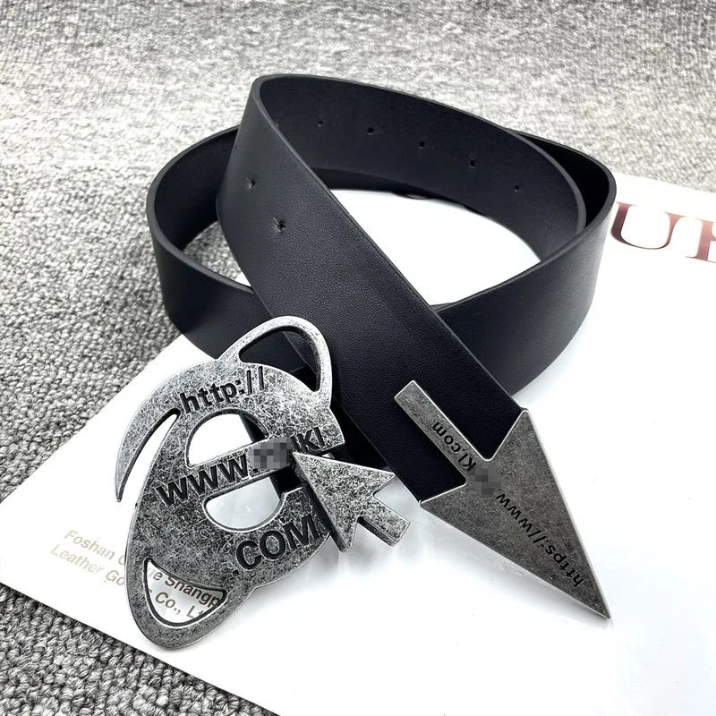 L7- Independent Punk Style Browser Mouse Retro Punk Subculture Gun Color Heavy Industry Old Metal Belt Belt