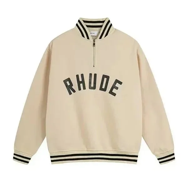 Rhude Jackets Zip-Up Track Jacket with Contrast Stripes product detail image 9