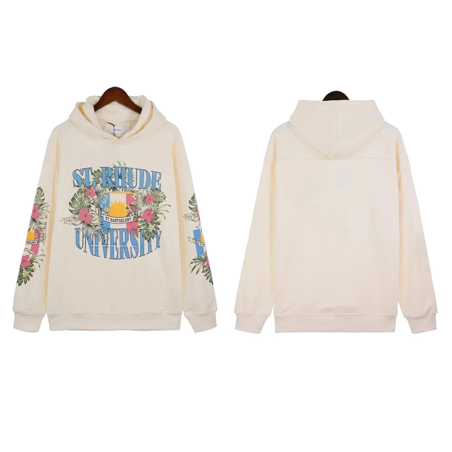 Rhude Jackets Zip-Up Track Jacket with Contrast Stripes — 40