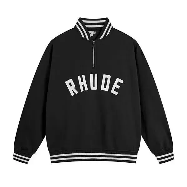 Rhude Jackets Zip-Up Track Jacket with Contrast Stripes product detail image 8