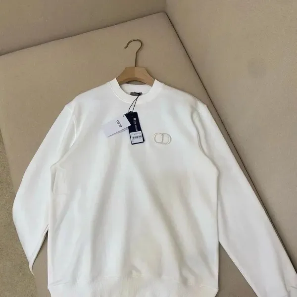 Dior CD Logo Embroidered Gray Hoodie - 13