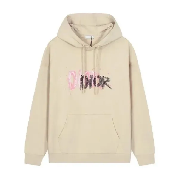Dior CD Logo Embroidered Gray Hoodie - 32