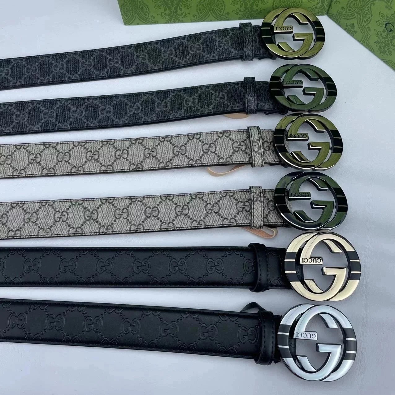 Burberry Belts Check-Pattern B-Buckle Belt image 4