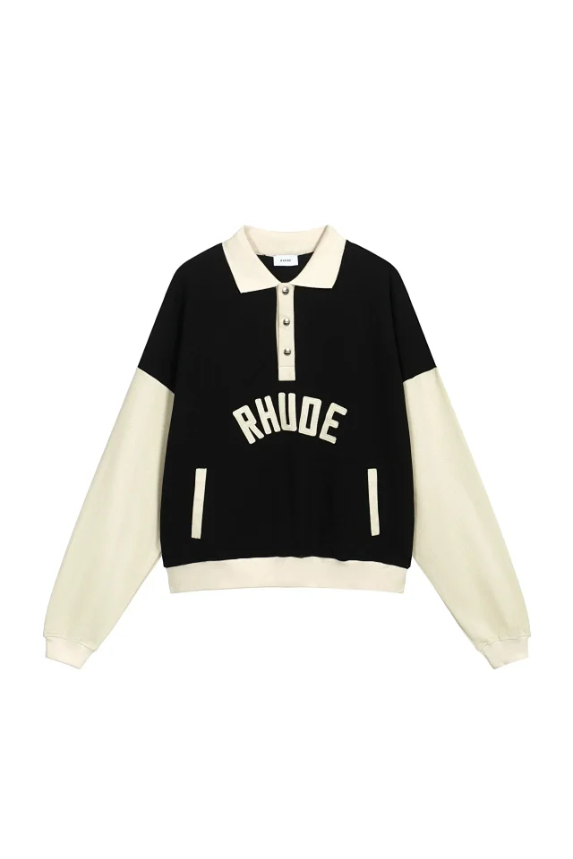 Rhude Jackets Zip-Up Track Jacket with Contrast Stripes product detail image 12