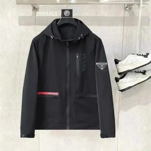 Prada Re-Nylon Windbreaker Navy Outerwear - 9