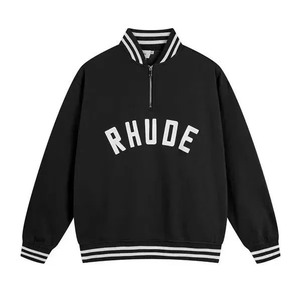 Rhude Jackets Zip-Up Track Jacket with Contrast Stripes image 6