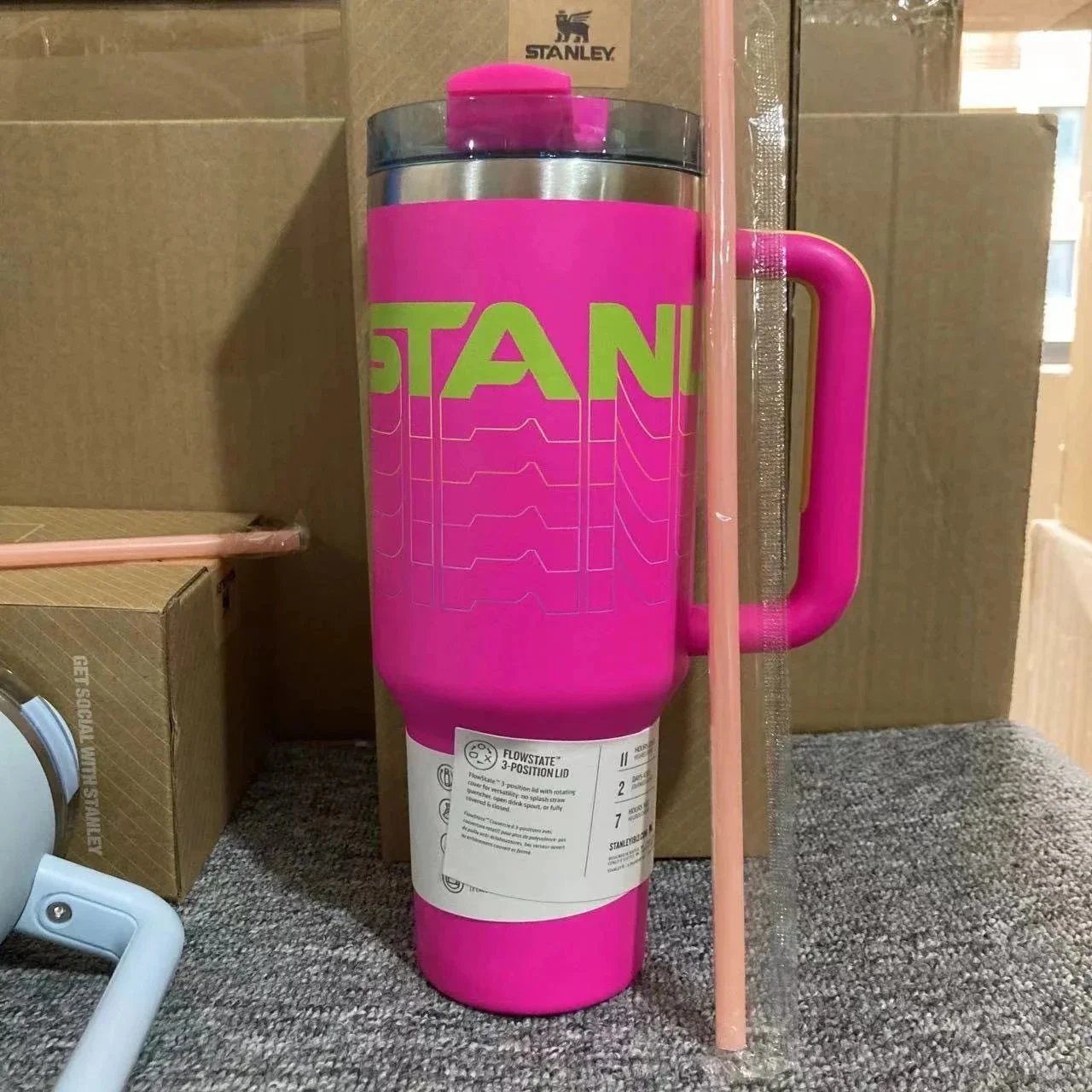 Stanley Uncategorized Quencher H2.0 40 oz Tumbler — 3D Rose Red (No Gift Box)