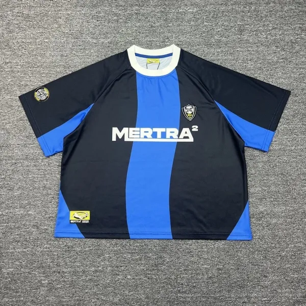 Design Mertra² Soccer Jersey Navy and Blue Jersey - 1