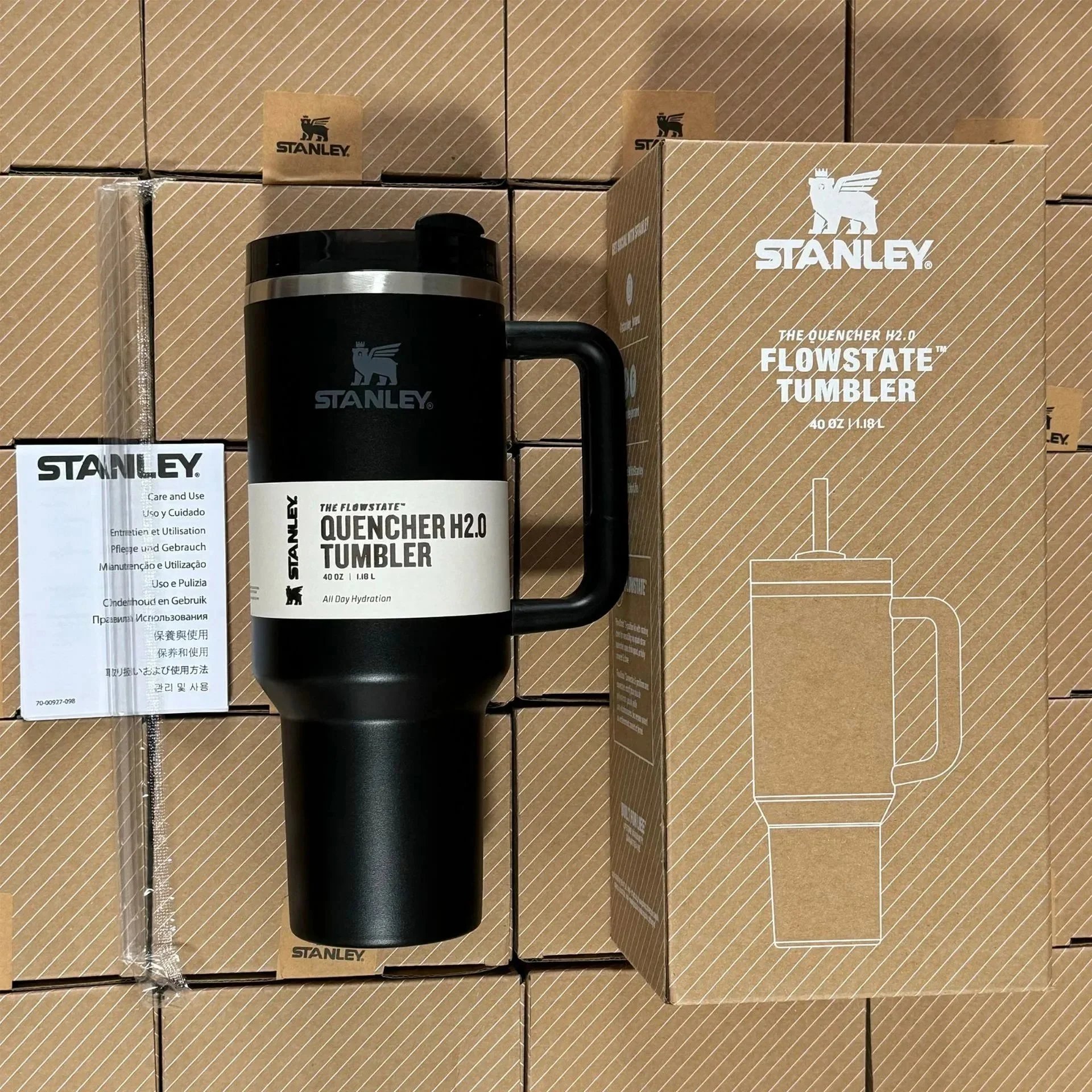 Stanley Uncategorized Quencher H2.0 40 oz Tumbler — Black (no gift box)