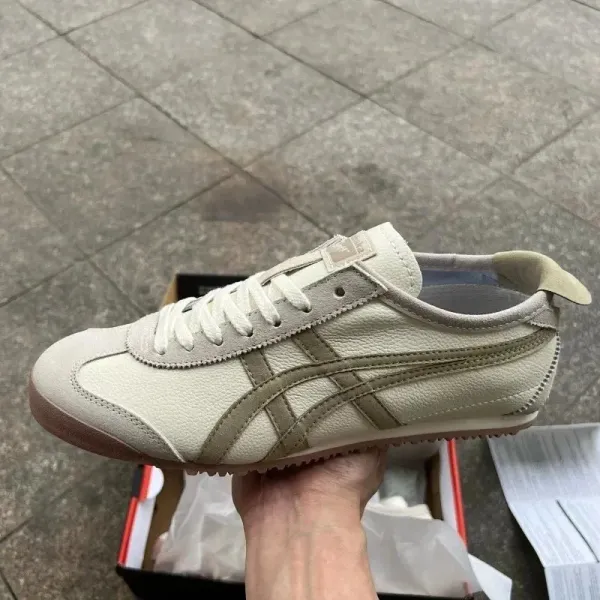 Onitsuka Tiger Mexico 66 Beige and Olive Sneakers - 1