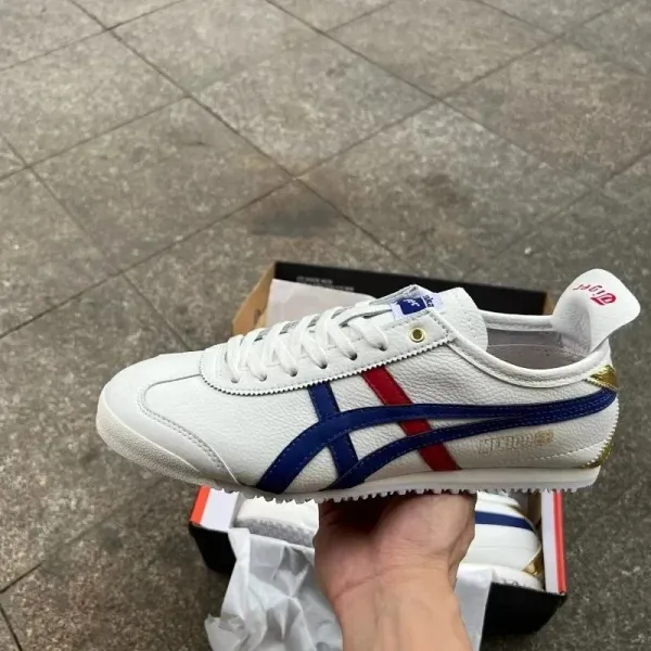 Onitsuka Tiger Mexico 66 White Blue Red Gold Sneakers - 1