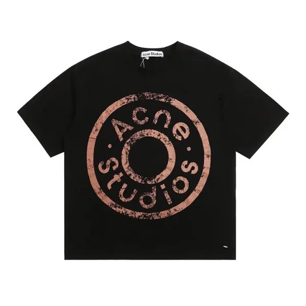Acne Studios Logo Print Black T-Shirt - 1