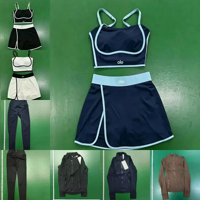 Alo Matching Sets Contrast-trim camisole top and wrap skirt set product detail image 1