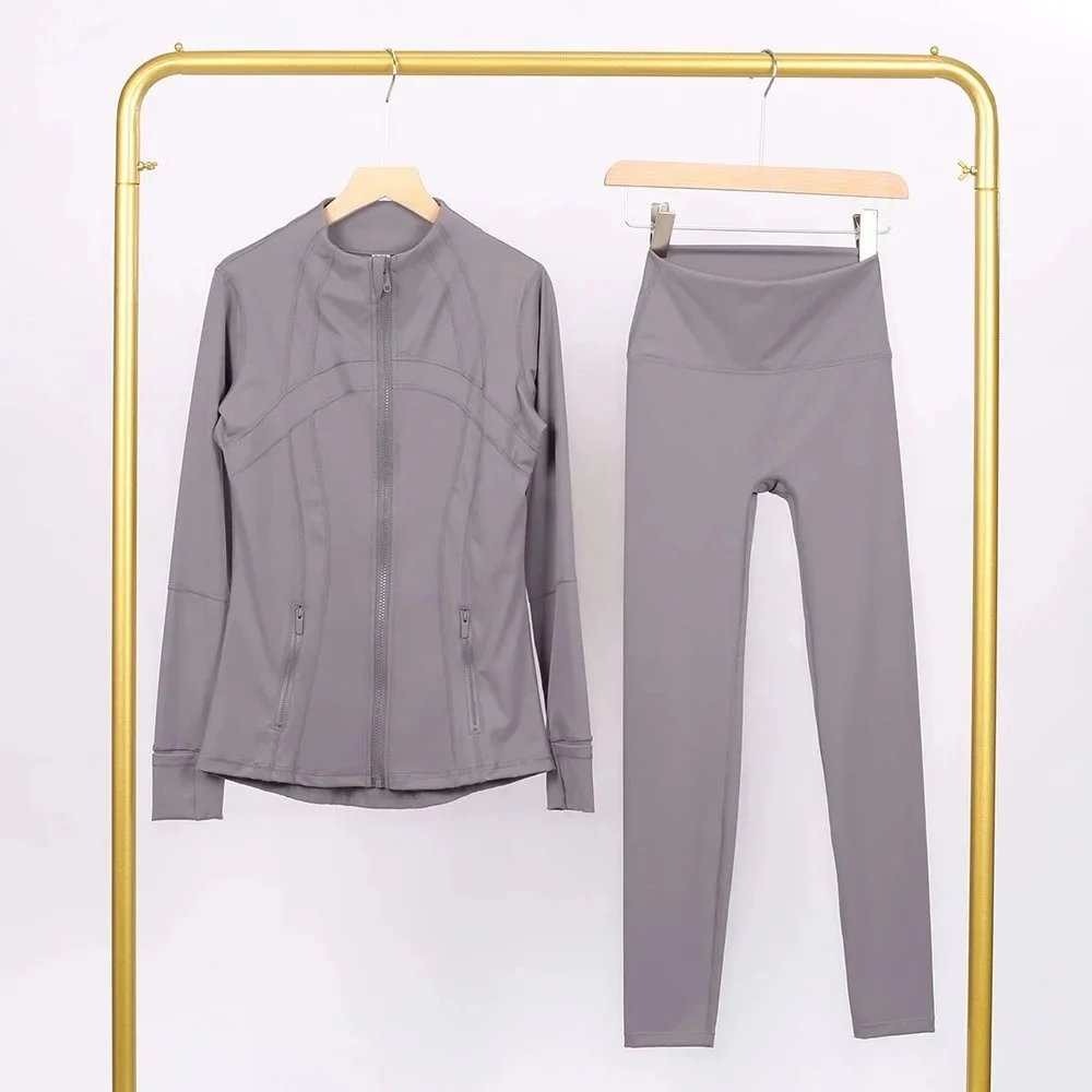 Alo Matching Sets Contrast-trim camisole top and wrap skirt set — Sea Moon Rock Jacket and Cropped Pants Set