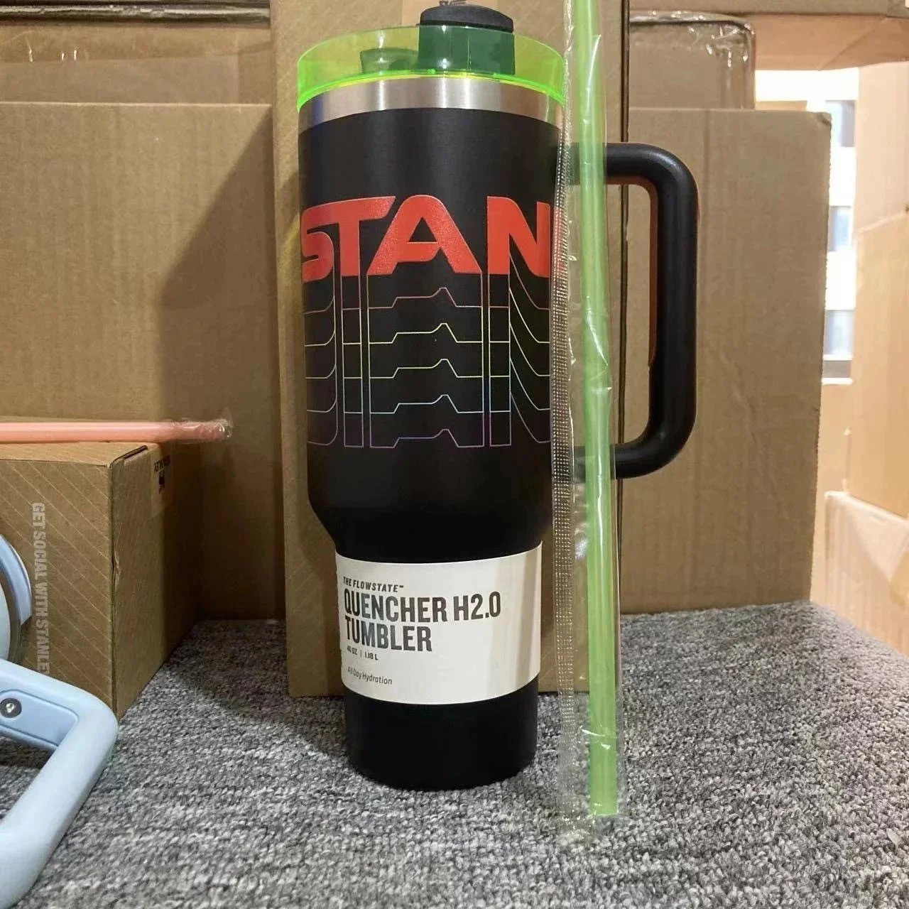 Stanley Uncategorized Quencher H2.0 40 oz Tumbler — 3D Black (No Gift Box)