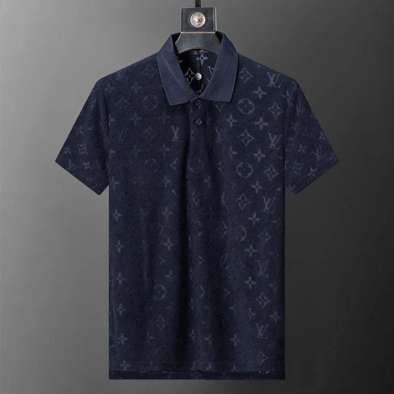 Lacoste Shirts Geometric Print Polo Shirt — 30154 sapphire blue