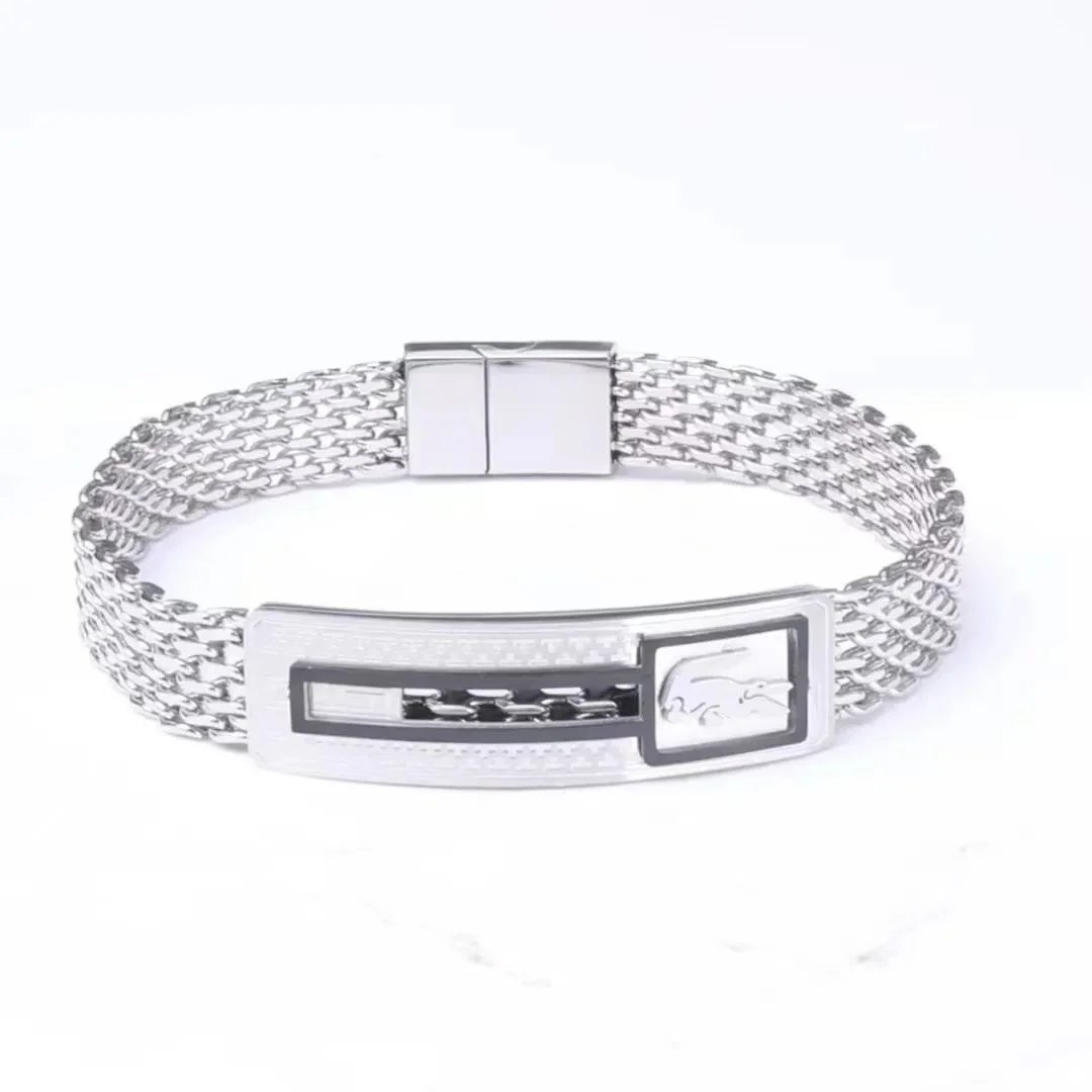 Lacoste Jewelry Crocodile Logo Bracelet — 38 (with box)