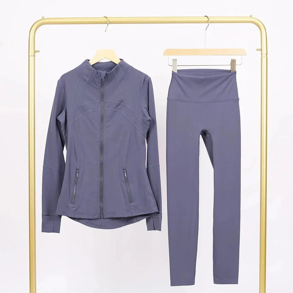 Alo Matching Sets Contrast-trim camisole top and wrap skirt set — Lavender jacket and cropped pants set