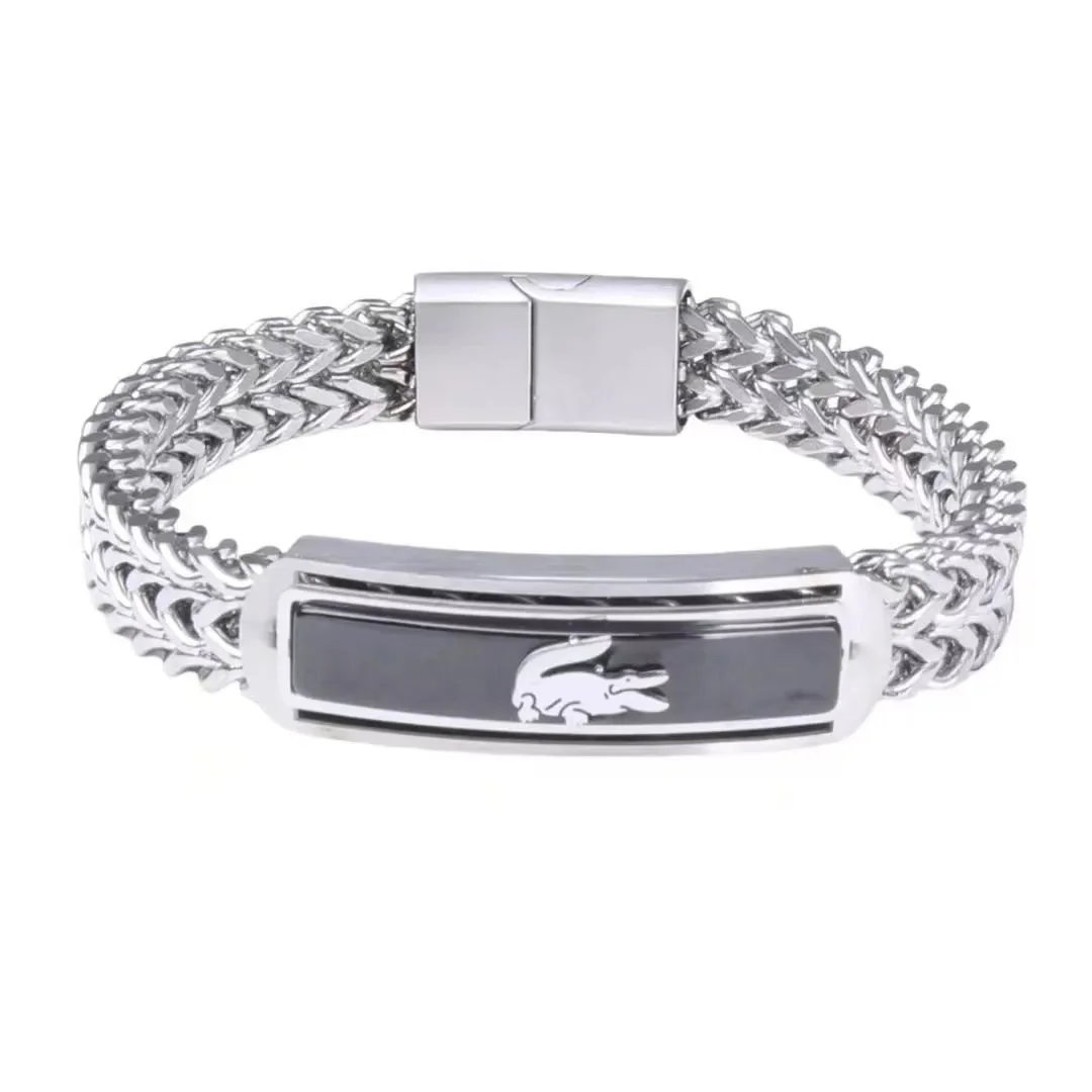 Lacoste Jewelry Crocodile Logo Bracelet — 40 (with box)