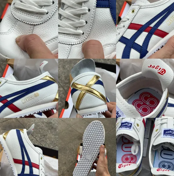 Onitsuka Tiger Mexico 66 Olive Green and Beige Sneakers - 7