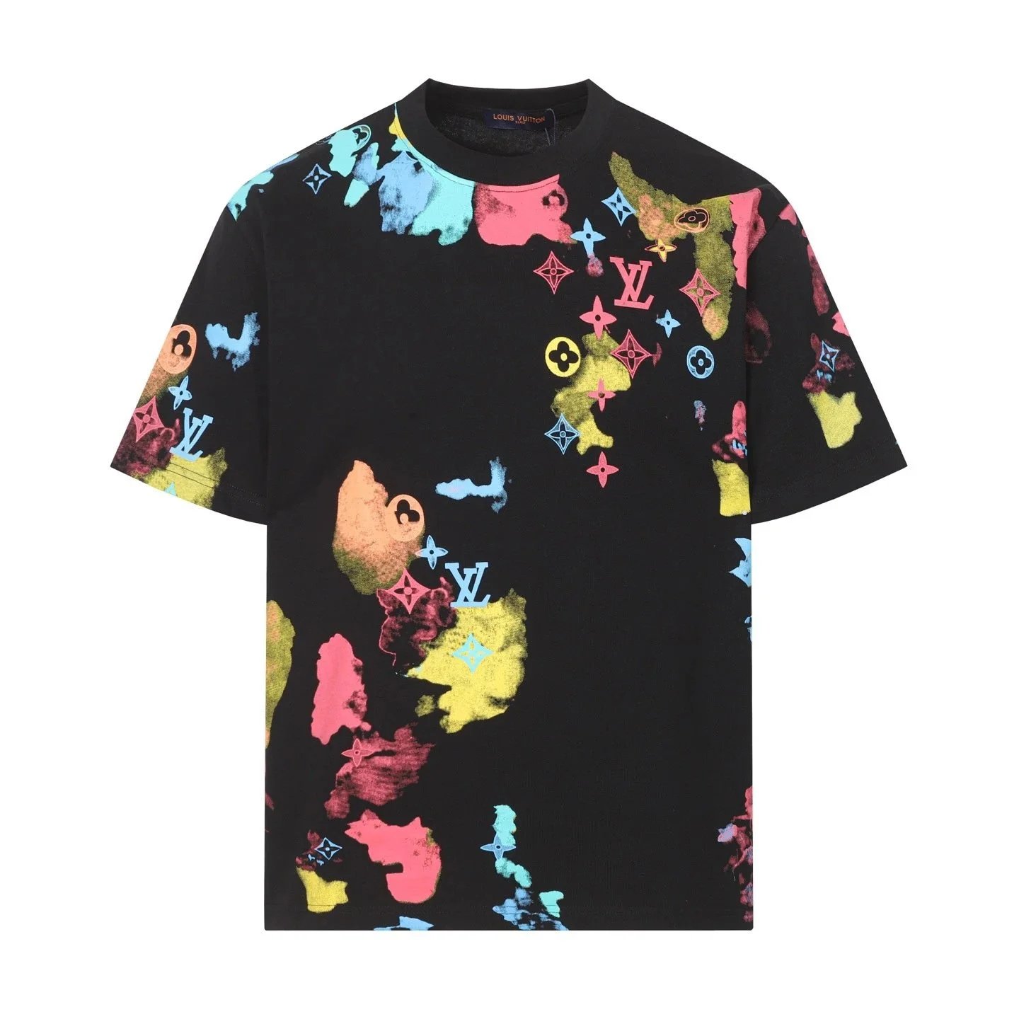 Louis Vuitton T-Shirts Short-Sleeve Graphic Logo T-Shirt — Black 8935