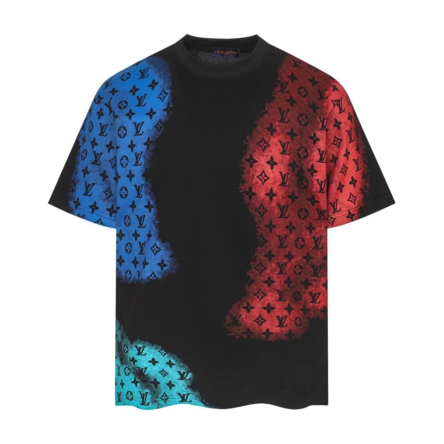Louis Vuitton T-Shirts Short-Sleeve Graphic Logo T-Shirt — Black 8901