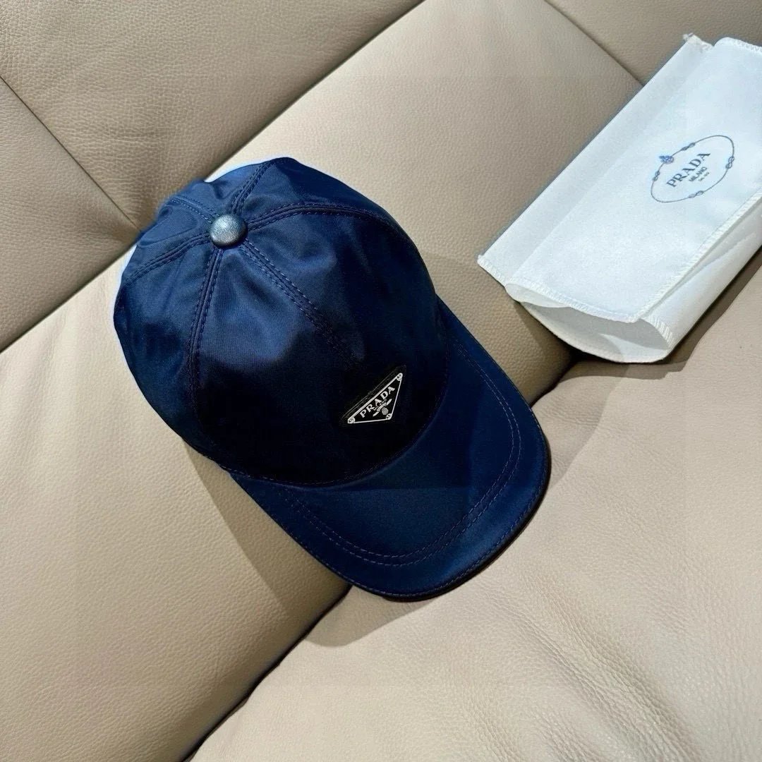 Prada Hats Triangle Plaque Baseball Cap image 4